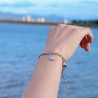 VELESAY 1Paire Couple Chaine Acier Inoxydable Bracelet Connecté Magnétique Bracelet Couple Amoureux pour 2 Link Chain Bracelets
