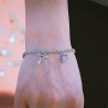 VELESAY 1Paire Couple Chaine Acier Inoxydable Bracelet Connecté Magnétique Bracelet Couple Amoureux pour 2 Link Chain Bracelets