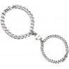 VELESAY 1Paire Couple Chaine Acier Inoxydable Bracelet Connecté Magnétique Bracelet Couple Amoureux pour 2 Link Chain Bracelets